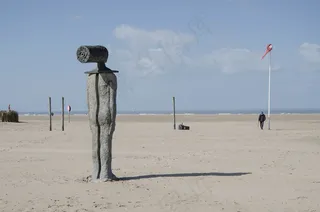 海洋,沙漠,天空,湖泊,街灯,比利时海滩