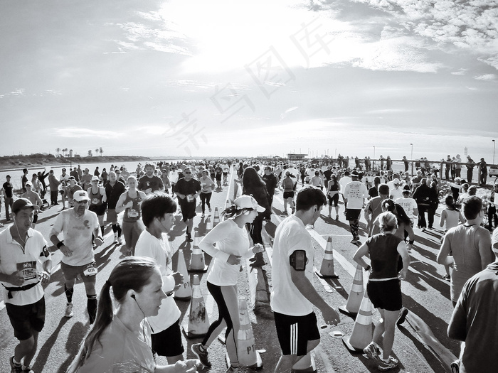 朝觐,人群,广播体操,矢量剪影,集会,31/365