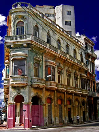 建筑,城市街道,寺塔,步行街,中式传统建筑,古巴-哈瓦那