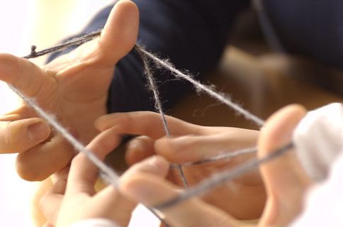 手,竹节虫,缝纫针,手掌,针灸,猫的摇篮