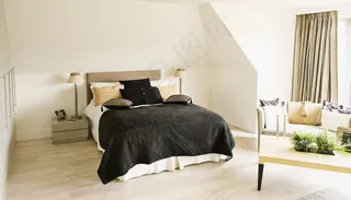 室内一角,卧室,床,公寓设计,房间内景,内饰