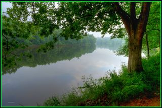 湖泊,江河,自然公园,峡谷,生态林,星期一早上缅因州路边公园