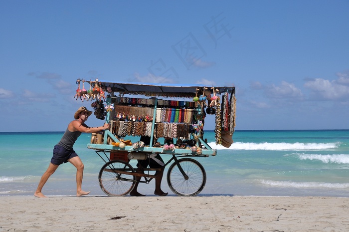 自行车,摩托车,海洋,,旅行推销员