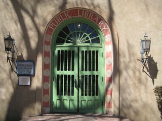 窗,门,门洞,民居,建筑,旧圣达菲公共图书馆门口