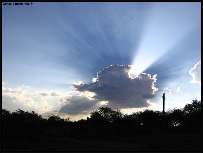 天空,树,风景,薰衣草,图画,Nube de Dios。 /上帝的云。