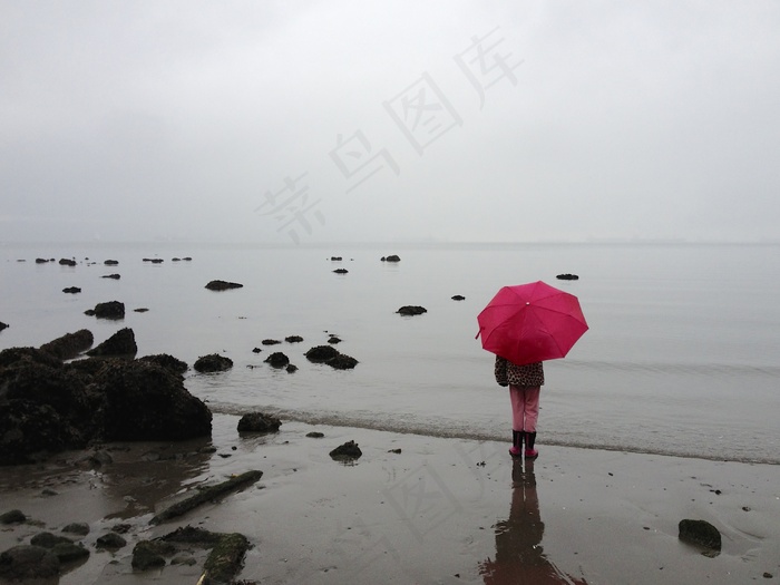 粉色雨伞