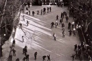 街道,钢笔画,树,溜冰场,塌陷,XMAS博览会上的溜冰大*_2013