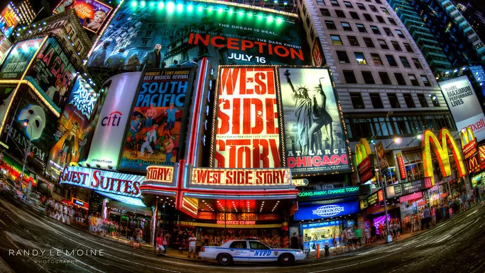 时代广场鱼眼镜头