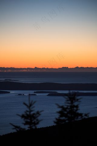 云，黎明，渐变，岛屿，手机壁纸，早晨，海洋，海，剪影，天空，日出，树木，充满活力，水