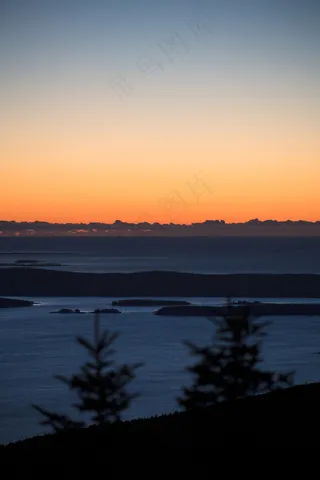 云，黎明，渐变，岛屿，手机壁纸，早晨，海洋，海，剪影，天空，日出，树木，充满活力，水