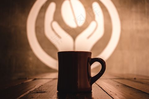 台灯,咖啡豆,咖啡,马克杯,杯子,咖啡