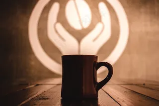 台灯,咖啡豆,咖啡,马克杯,杯子,咖啡