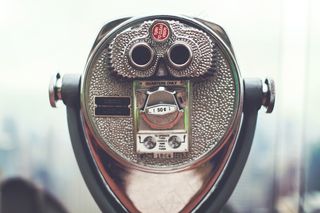 看，风景，间谍，游客，查看器，复古