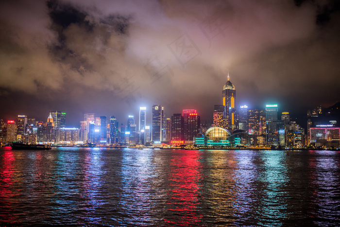 建筑，城市，混凝土，金融，玻璃，香港，九龙，天空，天际线，摩天大楼