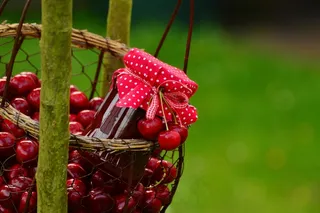 樱桃，樱桃，水果，水果，果酱，果酱，果冻，有机