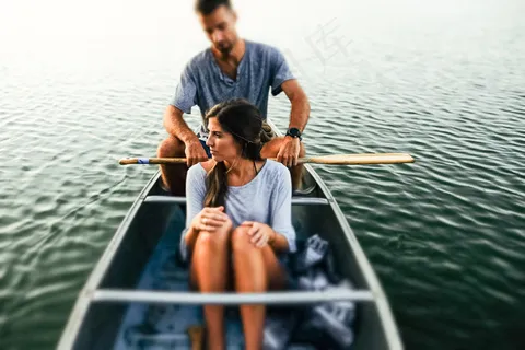 船，划船，小船，独木舟，划独木舟，假日，湖，爱，河，浪漫，旅行，度假，水