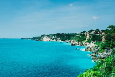 巴厘岛，海滩，蓝色，沙，天空