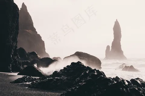 海岸，冰岛，海
