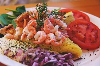 食品，午餐，虾，虾，海鲜，虾