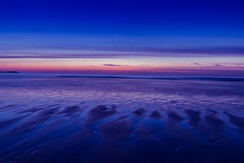 海滩，云，海岸，长城，海洋，海，天空，日落