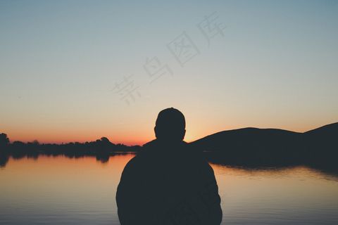 冒险，人，日落