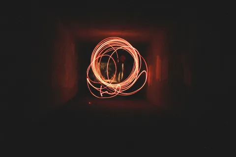 抽象，艺术，光绘，夜晚，绘画