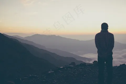假期,人,山,度假,视图 假期,人,山,度假,视图