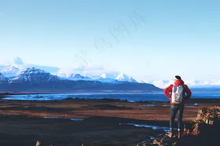 冒险，距离，探索，探索，之一，视图，远景，走，步行，冬季