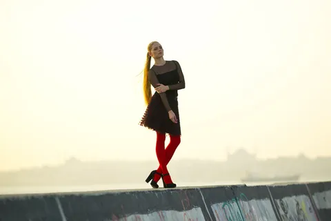 女孩，肖像，女人