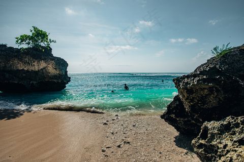 巴厘岛，海滩，沙，天空，夏季，阳光灿烂，阳光