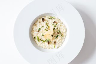 晚餐，菜，食品，最小，极简主义，顶上，板，板，米，白