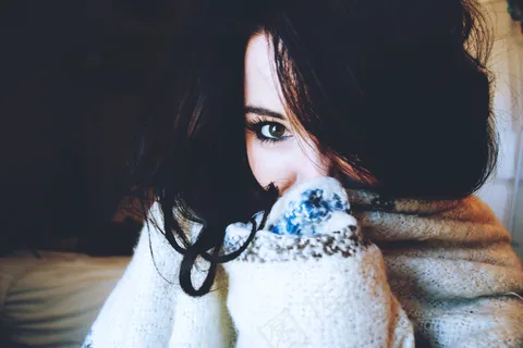 脸，女孩，快乐，肖像，女人