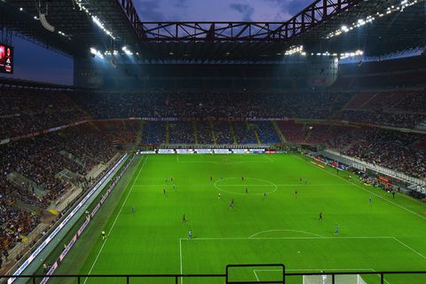 球，足球，目标，草，国际米兰，意大利，米兰，沥青，圣西罗，足球，体育场，体育场，世界杯