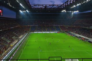 球，足球，目标，草，国际米兰，意大利，米兰，沥青，圣西罗，足球，体育场，体育场，世界杯