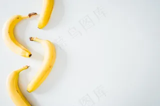 香蕉，特写，节食，新鲜，水果，健康饮食，隔离，没有人，有机，果皮，成熟，素食，维生素，白，黄色