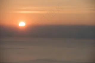 秋季，云，湖，山，天空，日落