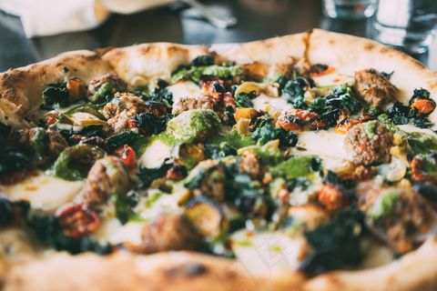 奶酪，特写，比萨，美味，番茄