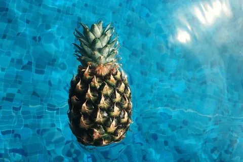 饮食，食品，健康，健康，菠萝，菠萝，夏季，水