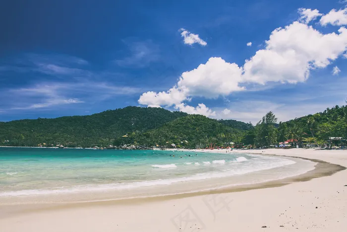 海滩，云，海岸，假日，海洋，天空，夏季，泰国，度假