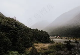云团，多云，农村，剧烈，雾，森林，景观，喜怒无常，山，户外，风景，天空，树木，视图，天气