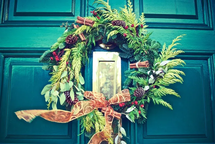 Cc0，圣诞节，装饰，门，高分辨率，股票照片，花圈