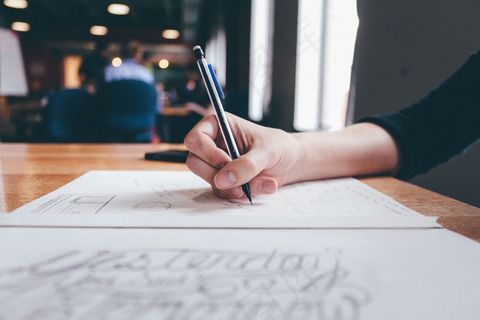 Cc0，计算机，创建，设计师，桌面，手，高分辨率，插图，徽标，办公室，笔，铅笔，素描，正版照片