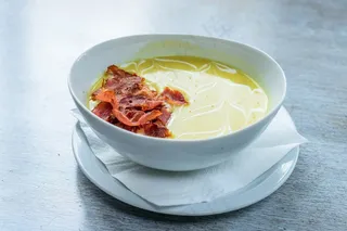 培根，碗，奶油，食品，汤，汤