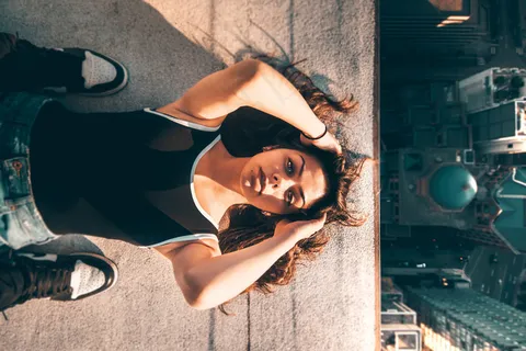 女性,女孩,模型,拍摄,屋顶,女人 女性,女孩,模型,拍摄,屋顶,女人