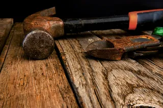 建筑，锤子，工业，工业，仿古，生锈，工具，工具，木材，工作台