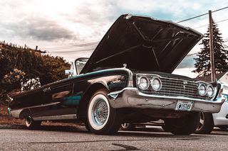 汽车，汽车，经典，引擎，室外，轮胎，运输，车轮