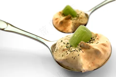 甜点，甜点，食品，勺子
