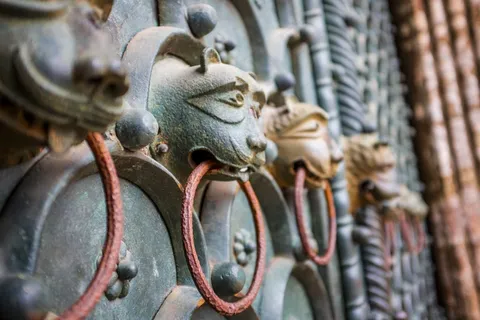 Cc0，门，面貌古怪的人，高分辨率，意大利语，意大利，门环，金属，股票照片，威尼斯