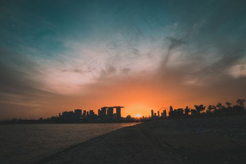 云，天空，日落