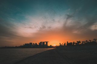 云，天空，日落